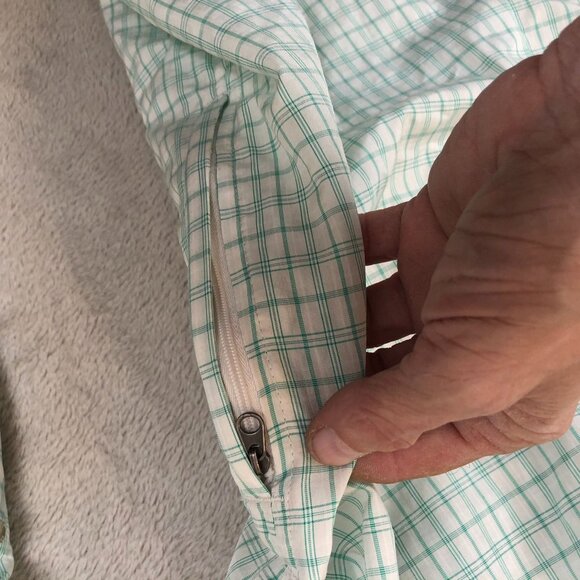 Eddie Bauer Women's Travex Button Up Shirt Large Green Plaid Long Sleeve Outdoor - Picture 4 of 10